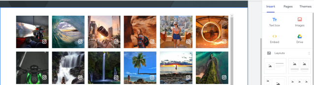 Display Instagram feed on Google site