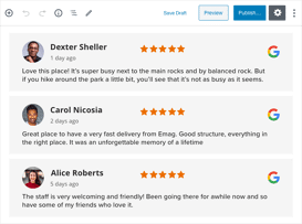 Google reviews on wordpress