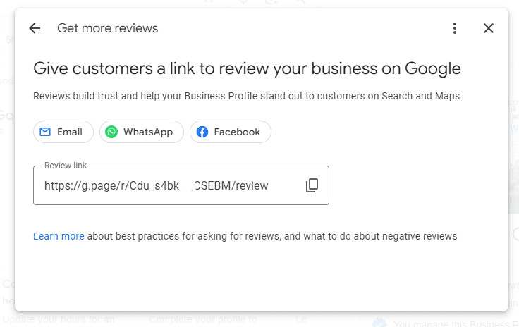 google review link