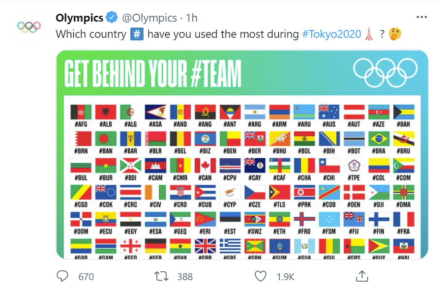 olymipics twitter post