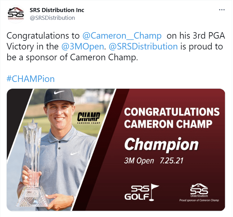 golf twitter post