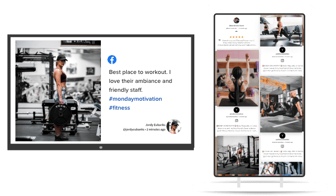 display your gym social wall