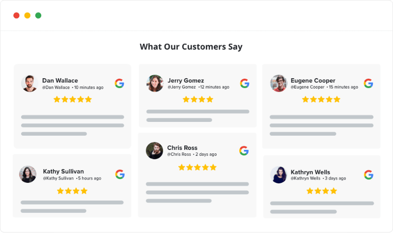 Reviews Widget for website