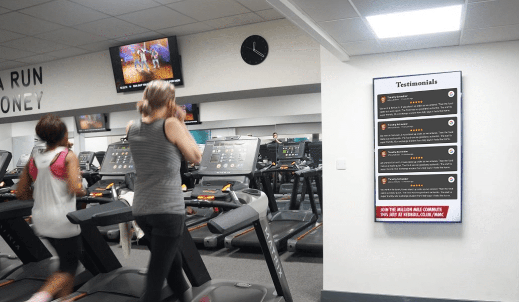 Gym Social Media Wall